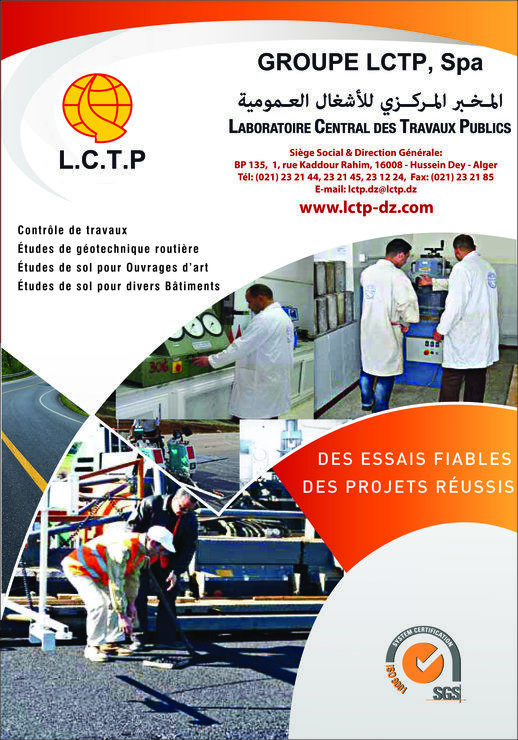 LCTP Laboratoire Central des Travaux Publics Spa Pages Jaunes Algérie