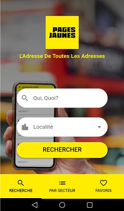 Application mobile PAges Jaunes Algérie