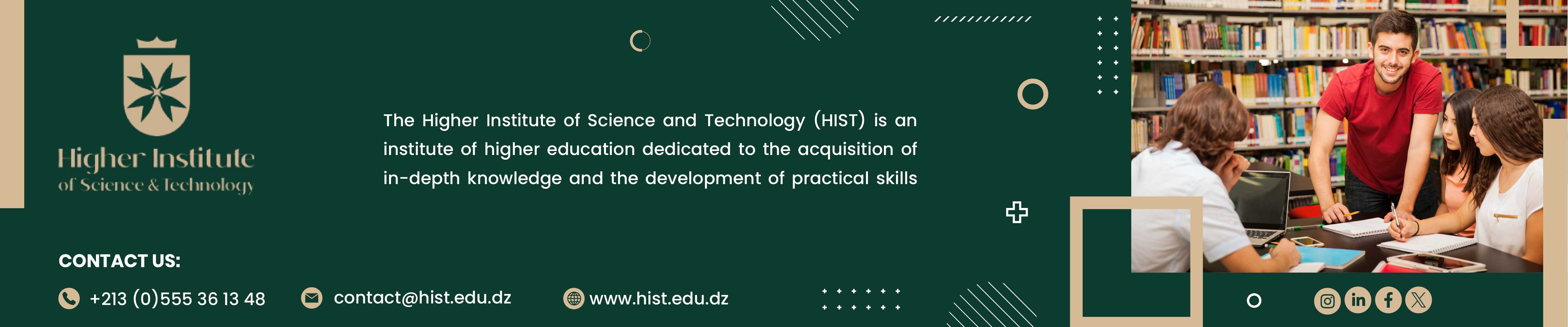 HIGHER INSTITUTE OF SCIENCE AND TECHNOLOGY