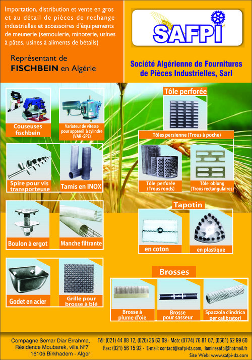 SAFPI-Société Algérienne de Fournitures de Pièces Industrielles, Sarl